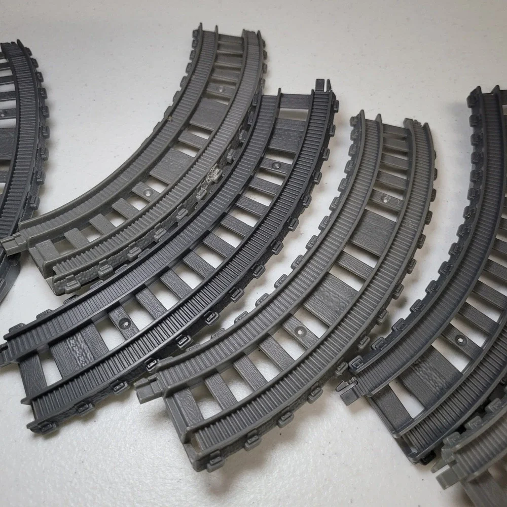 Thomas Train Tracks Raised Curve Lot 2018‎ TrackMaster Gray Plastic 7pc Set